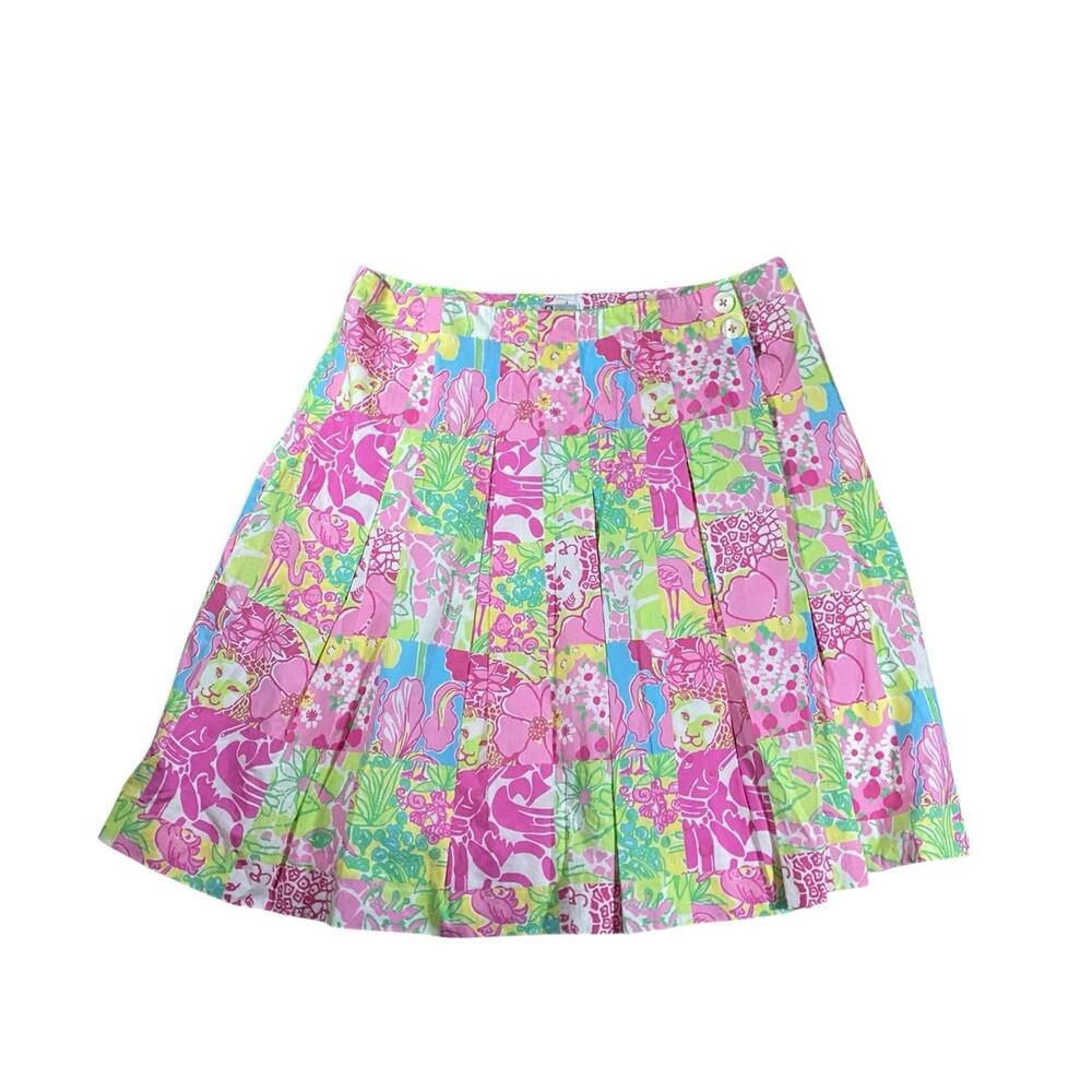 Vintage Lilly Pulitzer Leopard Floral Midi Skirt - 12
